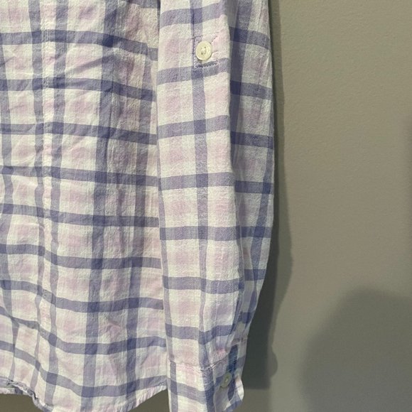 Eddie Bauer Womens Plaid Button Down Shirt Pink w/ Gray Size M   New w/o Tags - Picture 4 of 4